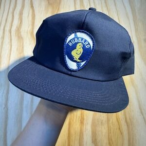 Hubbard Mens Navy Blue Vintage Chick Logo Patch Snapback Trucker Hat OSFM